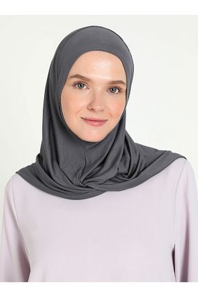 روسری طوسی ساده Ecardin - کد 864752618