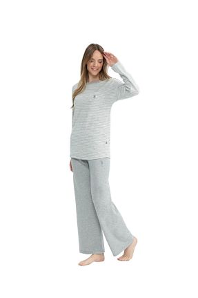 ست لباس راحتی طوسی زنانه پنبه ای U.S. Polo Assn. - کد 852973431