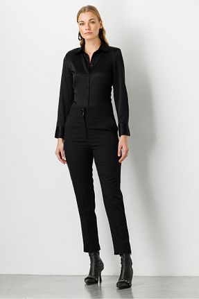شلوار مشکی زنانه پلی استر Moda İlgi - کد 786015383