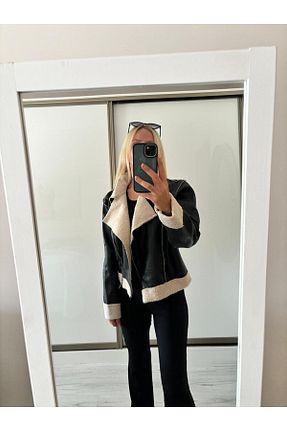 کت مشکی زنانه اورسایز Garamak - کد 864777353