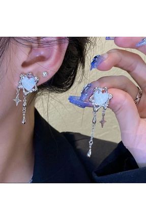 گوشواره جواهر آبی آهن sleyshop - کد 864766776