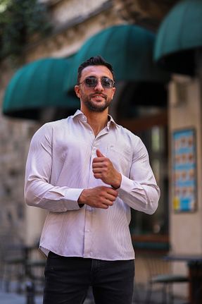 پیراهن بژ مردانه رگولار PASSERO - کد 864777808