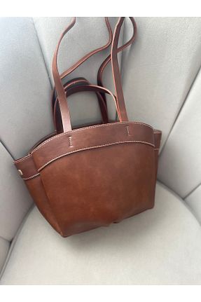 کیف دوشی قهوه ای زنانه چرم مصنوعی hill bag - کد 864778982