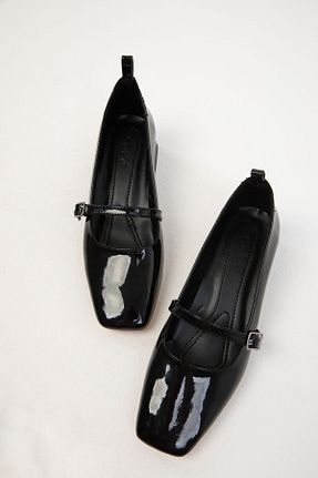 کفش پاشنه بلند کلاسیک مشکی زنانه چرم مصنوعی SOHO - کد 859994609
