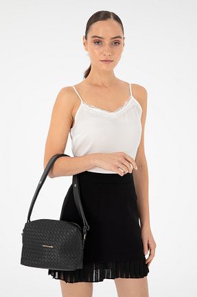 کیف دوشی مشکی زنانه چرم مصنوعی Pierre Cardin - کد 862511849