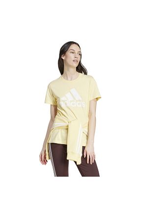 تیشرت اسپرت زرد زنانه رگولار adidas - کد 860724925