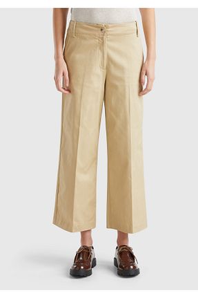 شلوار بژ زنانه پارچه United Colors of Benetton - کد 863511858