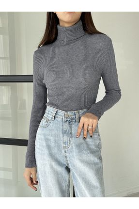 پلیور طوسی زنانه ساده JAKARLI - کد 380146772