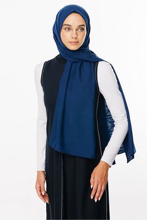 شال سرمه ای زنانه پنبه پلی استر Mooncorn - کد 863624027
