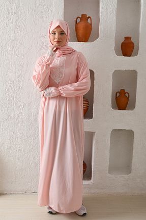 لباس حجاب صورتی زنانه رگولار Kutay Collection - کد 863562485