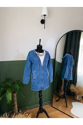 کت آبی زنانه رگولار GÜLDEN KATRAN - کد 863629231