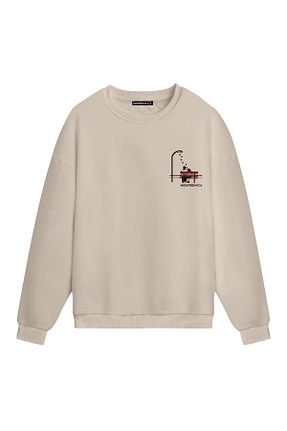 سوئیشرت بژ زنانه چاپی Mounte Bianca - کد 865757825