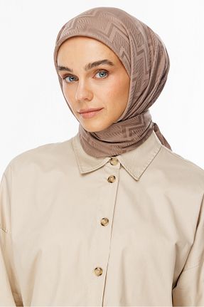 روسری قهوه ای پنبه ای Mooncorn - کد 863621330