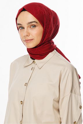 شال زرشکی زنانه پنبه پلی استر Mooncorn - کد 863619110