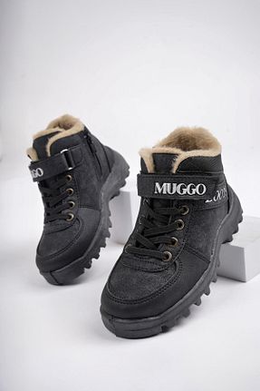 بوت / نیم بوت مشکی بچه گانه چرم مصنوعی Muggo - کد 863620932