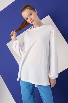 بلوز حجاب سفید زنانه پنبه ای ALLDAY - کد 679650909
