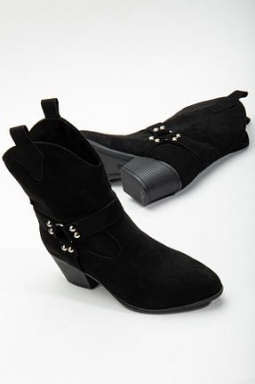 بوت / نیم بوت مشکی زنانه چرم مصنوعی Tonny Black - کد 863578384
