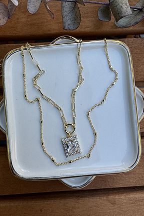 گردنبند استیل ( فولاد ) طلائی زنانه روکش طلا Genel Markalar - کد 868089900