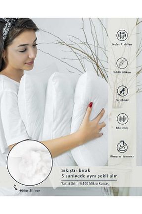 کوسن و روکش کوسن سفید سیلیکون Yamesa - کد 863637565