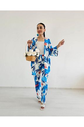 کیمونو و کافتان آبی زنانه لیکرا Altı Üstü Butik - کد 863626703