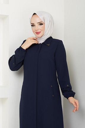 کلاه و ابایا سرمه ای زنانه پنبه پلی استر Günay Karaca - کد 863636232
