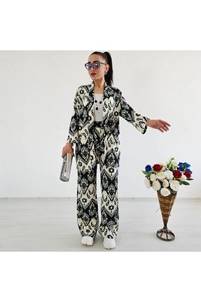 کیمونو و کافتان مشکی زنانه لیکرا Altı Üstü Butik - کد 863630866
