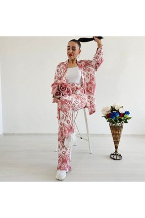 کیمونو و کافتان صورتی زنانه لیکرا Altı Üstü Butik - کد 863646632