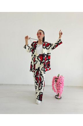 کیمونو و کافتان قرمز زنانه لیکرا Altı Üstü Butik - کد 863641470