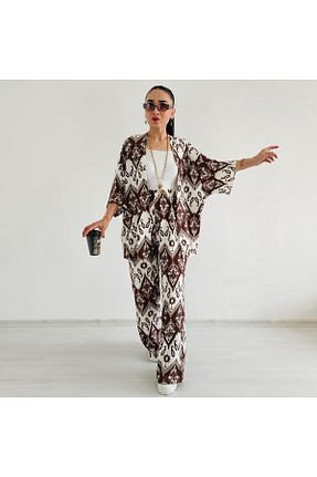 کیمونو و کافتان قهوه ای زنانه لیکرا Altı Üstü Butik - کد 863660732
