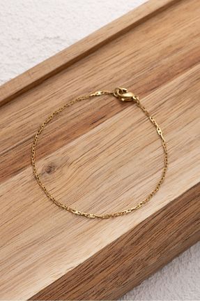 دستبند استیل (فولاد) طلائی زنانه استیل ضد زنگ ByFlorya Jewelry - کد 860241508