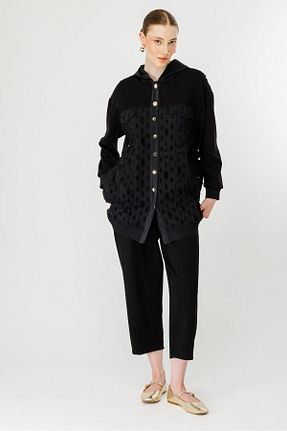 ست بالاتنه و پائین تنه مشکی زنانه بافتنی Ghisa - کد 831649695