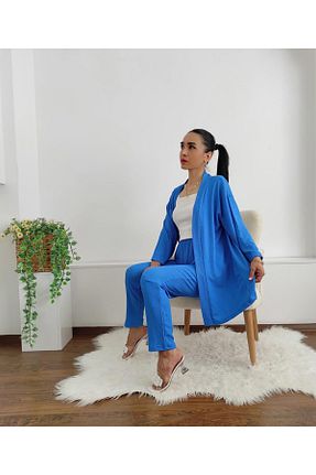 کیمونو و کافتان آبی زنانه لیکرا Altı Üstü Butik - کد 863640934