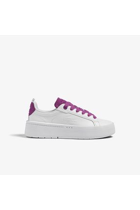 کفش اسنیکر سفید زنانه بند دار Lacoste - کد 763521464