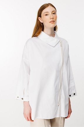 تونیک سفید زنانه بافتنی Ghisa - کد 831693356