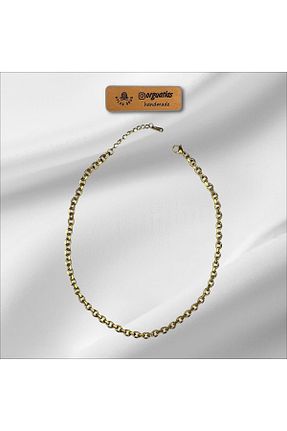 گردنبند استیل ( فولاد ) طلائی زنانه استیل ضد زنگ AtlasButik - کد 863654624