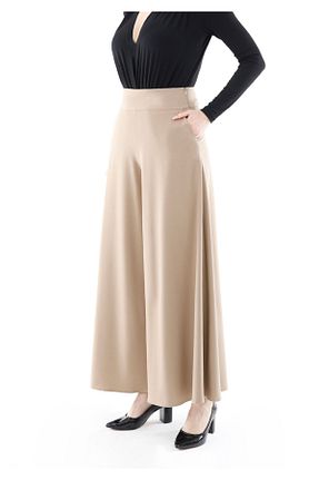 شلوار پارچه ای قهوه ای زنانه فاق نرمال G-Line - کد 863659433