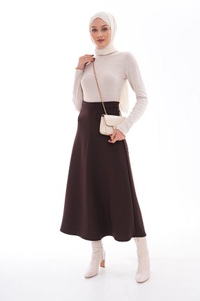 دامن حجاب قهوه ای زنانه کلوش Newness Fashion Forwoard - کد 863348636