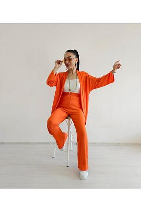 کیمونو و کافتان نارنجی زنانه لیکرا Altı Üstü Butik - کد 863657969