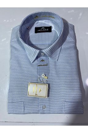 پیراهن سایز بزرگ آبی مردانه سایز بزرگ Mimka - کد 863670526