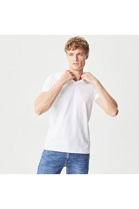 تیشرت سفید مردانه رگولار Lacoste - کد 42530127