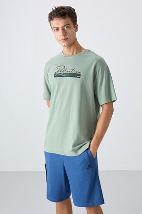 تیشرت طوسی مردانه اورسایز TOMMY LIFE - کد 817831552