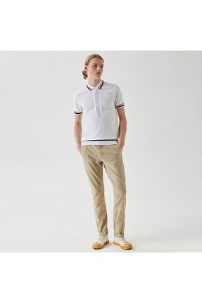 شلوار بژ مردانه پنبه ای Lacoste - کد 670327115