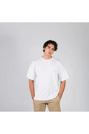تیشرت سفید مردانه اورسایز Butik - کد 862125903