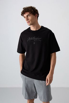 تیشرت مشکی مردانه رگولار TOMMY LIFE - کد 812621712