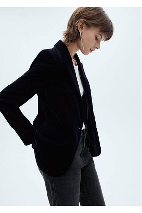 کت آبی زنانه رگولار MANGO - کد 863703531