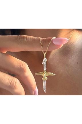 گردنبند استیل ( فولاد ) طلائی زنانه استیل (فولاد) Rachel Silver - کد 863791157