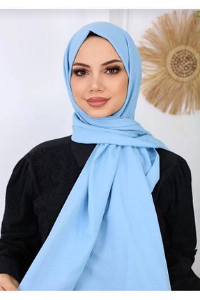 شال آبی زنانه پنبه ای Trablus - کد 863752606