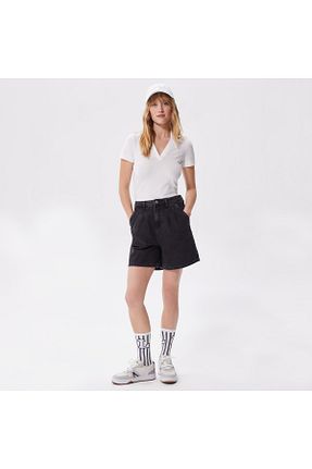 شلوارک و برمودا مشکی زنانه پنبه ای Lacoste - کد 682845320