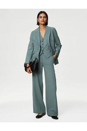 شلوار سبز زنانه مخلوط پلی استر Marks & Spencer - کد 757239488