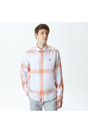 پیراهن نارنجی مردانه رگولار Lacoste - کد 829693508
